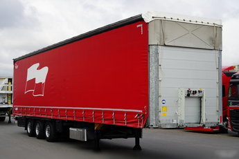 Schmitz / FIRANKA / MEGA / LOW DECK  / MULDA DO STALI - 9 M / DACH PODNOSZONY / OŚ PODNOSZONA 