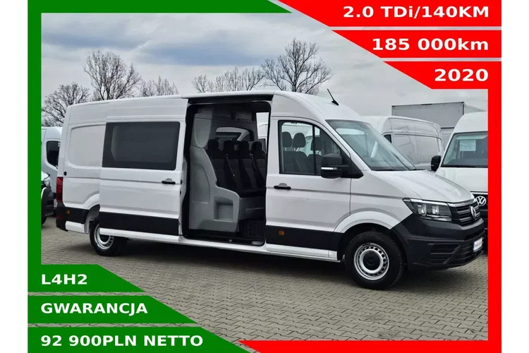 Volkswagen Crafter L4H2 92900zł NETTO Brygadówka 7 osób 2.0TDi/140KM zdjęcie 1