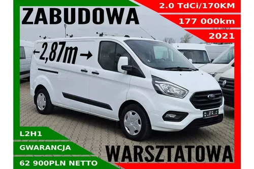 Ford transit-custom L2H1 62900zł NETTO Zabudowa warsztatowa 2.0TdCi/170KM