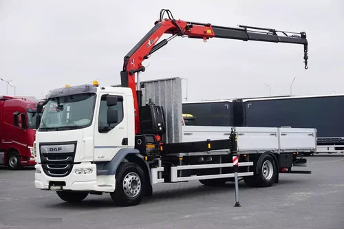 DAF LF / 260 / ACC / SKRZYNIOWY + HDS / HYVA HC-183 / PILOT / ROTATOR / WIDŁY