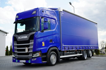 Scania S 450 / SOLÓWKA  / FIRANKA / 6x2 / DACH PODNOSZONY / OŚ PODNOSZONA / 