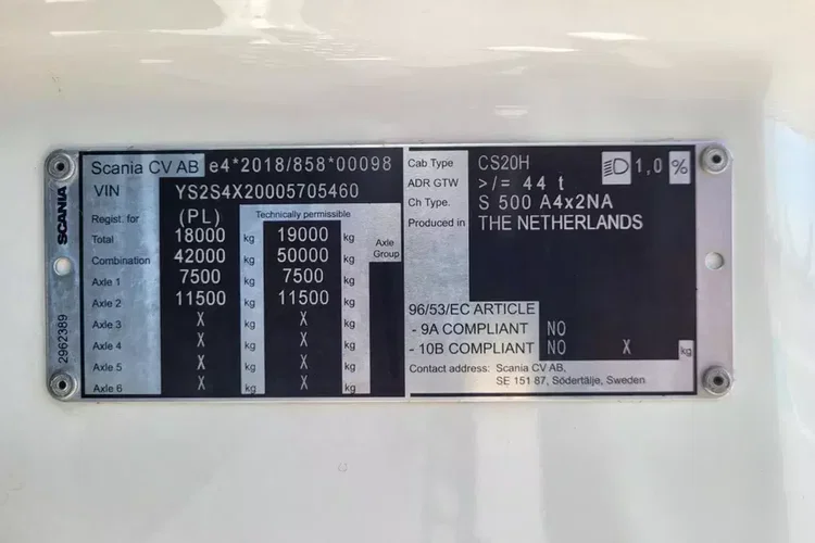 Scania S 500 A4x2NA Standard zdjęcie 10