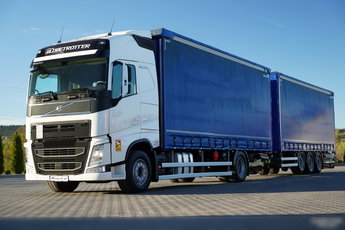 Volvo FH 500 / TANDEM PRZEJAZDOWY 120 M3 / WINDA / KLIMA POSTOJOWA / + FRUEHAUF / OŚ PODNOSZONA / SAF / MOCNA PODŁOGA 4x2