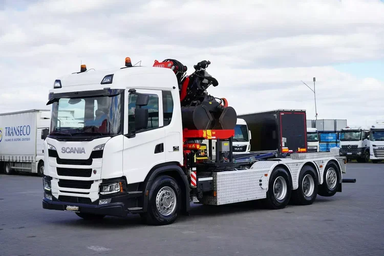 Scania G 410 / E 6 / 8 X 4 / HDS + HAKOWIEC / TRIDEM / CNG / RETARDER / FASSI F 215 zdjęcie 2