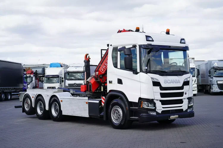 Scania G 410 / E 6 / 8 X 4 / HDS + HAKOWIEC / TRIDEM / CNG / RETARDER / FASSI F 215 zdjęcie 3