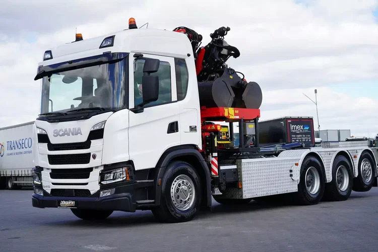 Scania G 410 / E 6 / 8 X 4 / HDS + HAKOWIEC / TRIDEM / CNG / RETARDER / FASSI F 215 zdjęcie 32