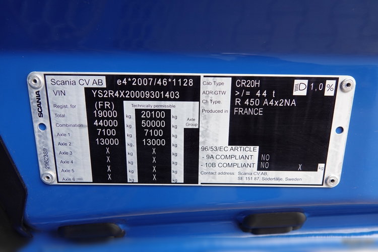 Scania R 450 /  RETARDER / PEŁNY ADR /  KLIMA POSTOJOWA / ALUFELGI /  zdjęcie 36