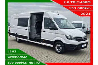 Volkswagen Crafter L5H2 109999zł NETTO Brygadówka 6 osób 2.0TDi/140KM