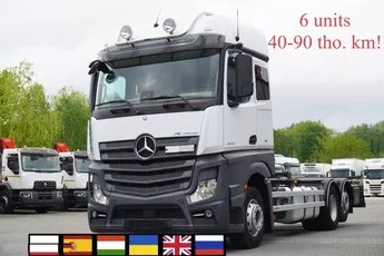 Mercedes Actros 2540 6×2 / 80 tys. km / Kabina 5 siedzeń / BDF / 6 sztuk