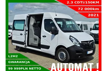 Opel movano L2H2 99999zł Netto Brygadówka 7 osób 2.3 CDTi/150KM
