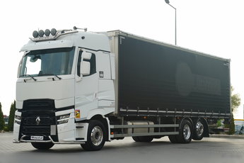 Renault T HIGH 440 DTI 13 / 6X2 /  FIRANKA 9.5 M / KLIMA POSTOJOWA / OŚ PODNOSZONA / MOCNA PODŁOGA / ALUFELGI / WINDA DHOLLANDIA /