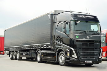 Volvo FH 460 / ZESTAW / KLIMA POSTOJOWA / OPONY 100% / I-SAVE / + KRONE FIRANKA / STANDARD / 2X OŚ PODNOSZONA / DACH PODNOSZONY / PALECIARA