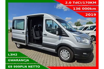 Ford transit L3H2 Lift 69999zł NETTO Brygadówka 7 osób 2.0TdCi/170KM