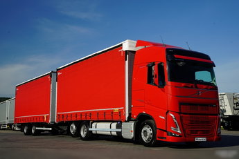 Volvo FH 460 / ZESTAW TANDEM / 120 M3 / PRZEJAZDOWY / I-SAVE / KLIMA POSTOJOWA / OŚ PODNOSZONA SKRĘTNA / WIELTON / PLANDEKA ZBROJONA 6x2