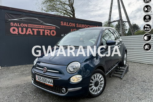 Fiat 500 Klimatyzacja. Asystent pasa. Pół-skóra.