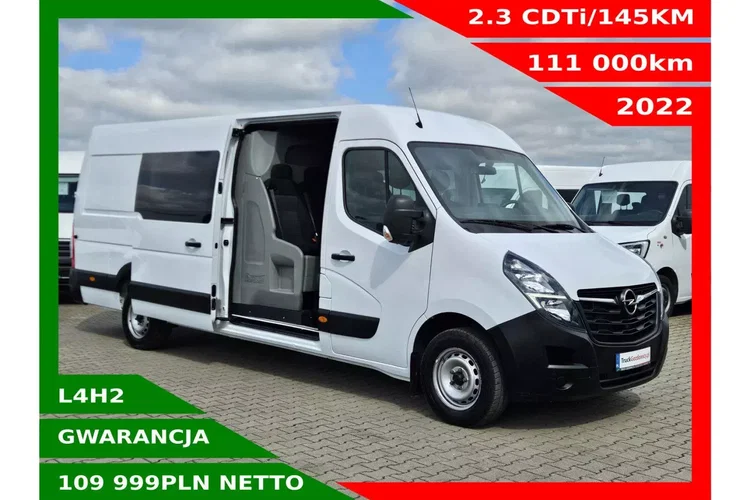 Opel movano L4H2 109999zł Netto Brygadówka 6 osób 2.3 CDTi/145KM zdjęcie 1