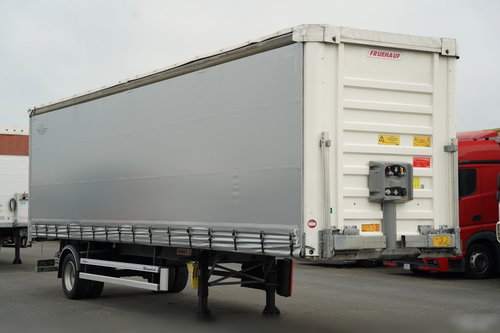 Fruehauf / FIRANKA 11 M / OŚ SKRĘTNA / BLIŹNIAK / ZAWIESIE NA WÓZEK / MOCNA PODŁOGA