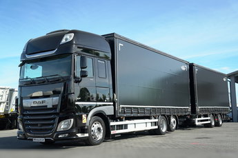 DAF XF 480 / ZESTAW TANDEM 120 M3 / PRZEJAZDOWY / KLIMA POSTOJOWA / 7.7 M + 7.7 M / WECON / 2022 ROK /