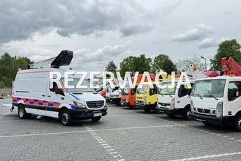 Mercedes Sprinter Zwyżka Podnośnik Koszowy KLUBB K42P UDT WUMAG GSR Wysokość Podnoszenia 15m SUPER STAN VERSALIFT 8.2m w bok P7