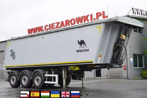 Wielton NW-3 / waga 6.2 t / poj. 38m3 / elek. dach / Teflon / 30 naczep r.2024