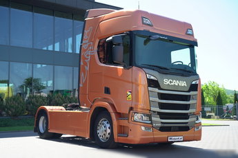 Scania R 450 / RETARDER / KLIMA POSTOJOWA / CAŁA NA PODUSZKACH / ZBIORNIKI 1100 L /