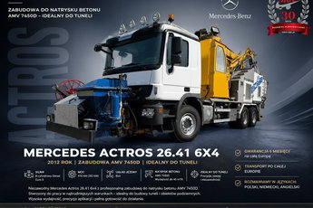 Mercedes Actros 2641 6X4M MASZYNA DO NATRYSKU BETONU / SHOTCRETE ROBOT / BETON NATRYSKOWY