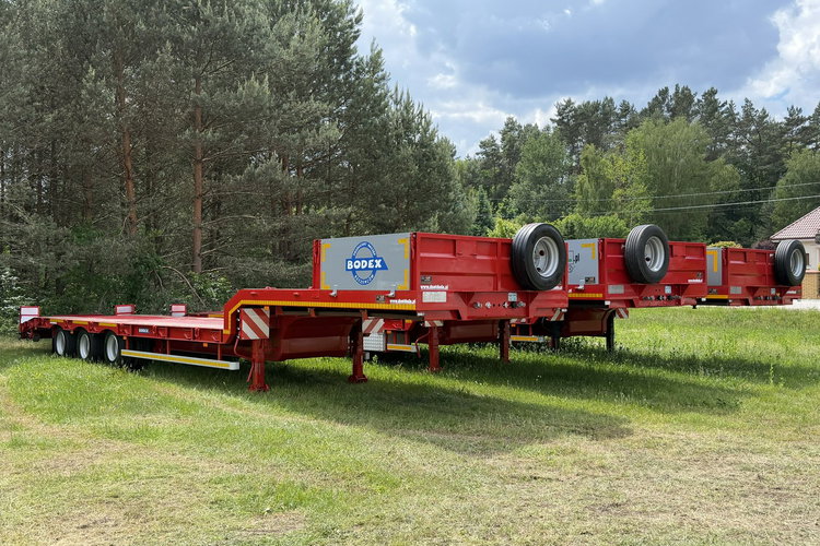 BODEX NN3J Ładowność: 26.500kg 3osie SAF Przednia Podnoszona WABCO Poszerzenia Waga 9000kg 2021r Niskopodwoziowa Laweta Kassbohrer zdjęcie 2