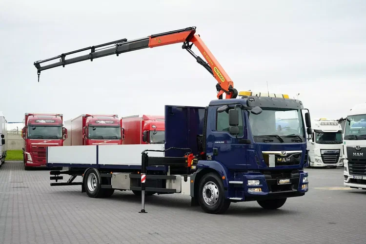 MAN / TGM / 18.250 / ACC / E 6 / SKRZYNIOWY + HDS / PALFINGER PK 12002 / WYSIĘG 14 M / PILOT zdjęcie 1