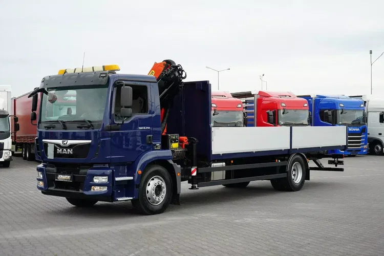 MAN / TGM / 18.250 / ACC / E 6 / SKRZYNIOWY + HDS / PALFINGER PK 12002 / WYSIĘG 14 M / PILOT zdjęcie 2
