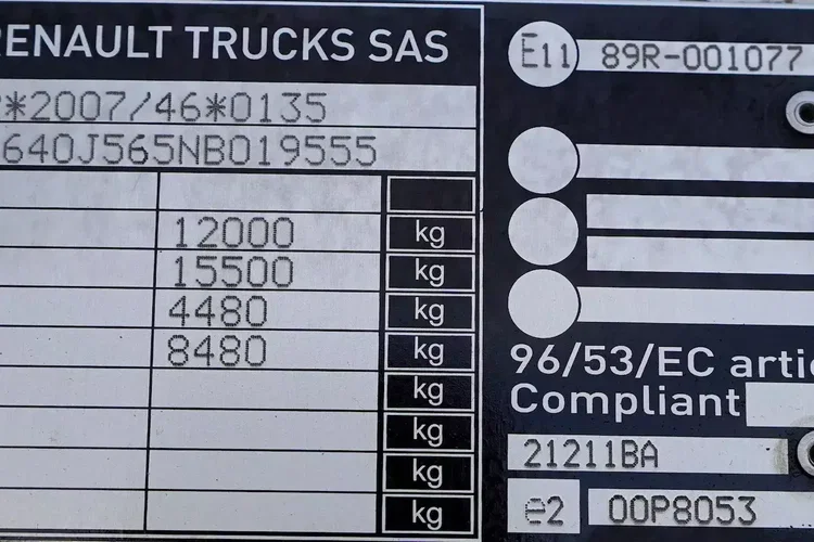 Renault / D 12 / 210 / ACC / EURO 6 / CHŁODNIA / ŁAD. 5950 KG / 11 PALET zdjęcie 11