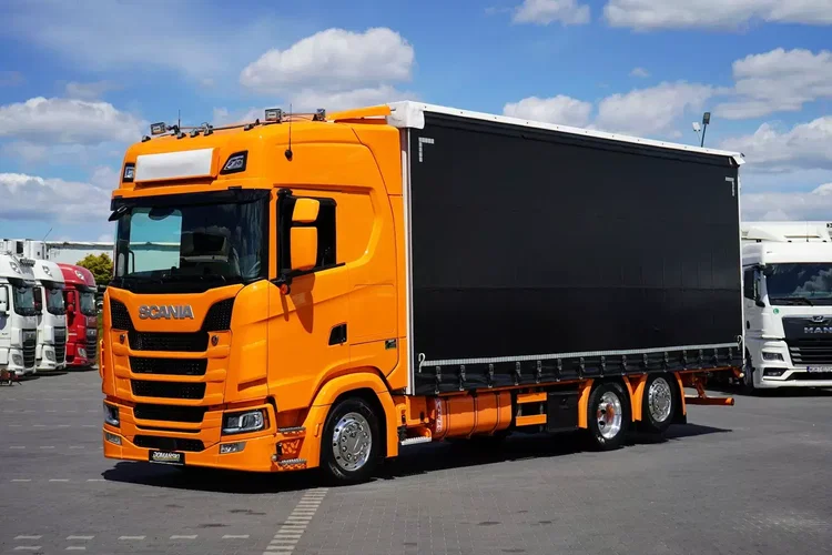 Scania / S 500 / ACC / E 6 / FIRANKA / 19 PALET / RETARDER / OŚ SKRĘTNA / PEŁNA OPCJA zdjęcie 1