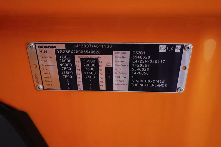 Scania / S 500 / ACC / E 6 / FIRANKA / 19 PALET / RETARDER / OŚ SKRĘTNA / PEŁNA OPCJA zdjęcie 11