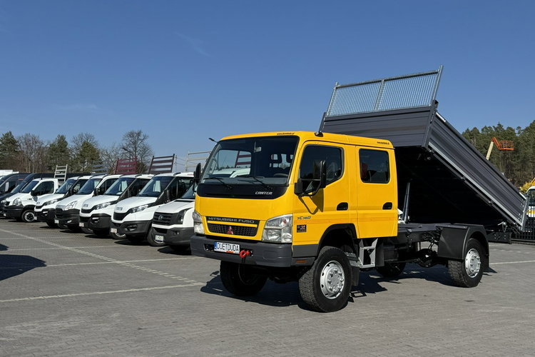 Mitsubishi Canter Fuso 4x4 17C18D 4.9/180KM Wywrotka 3-stronna Brygadówka DOKA 7 osób Klimatyzacja DMC- 7500kg UNIKAT Super Stan zdjęcie 1