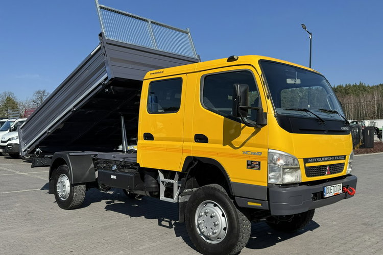 Mitsubishi Canter Fuso 4x4 17C18D 4.9/180KM Wywrotka 3-stronna Brygadówka DOKA 7 osób Klimatyzacja DMC- 7500kg UNIKAT Super Stan zdjęcie 2
