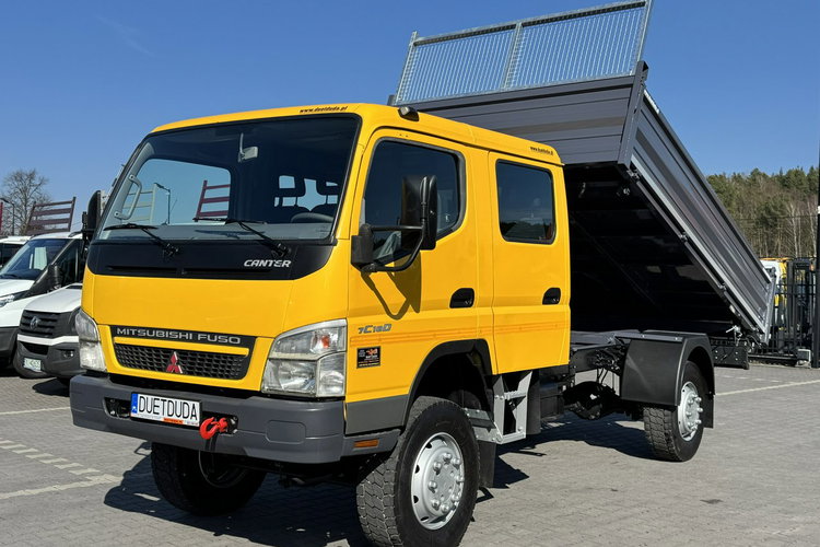 Mitsubishi Canter Fuso 4x4 17C18D 4.9/180KM Wywrotka 3-stronna Brygadówka DOKA 7 osób Klimatyzacja DMC- 7500kg UNIKAT Super Stan zdjęcie 3