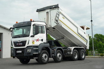 MAN TGS 35.460 / 8X4 / WYWROTKA TYLNOZSYPOWA / HYDROKLAPA / MEILLER KIPPER / AUTOMAT / OPONY 100% / PLANDEKA ELEKTRYCZNA /  EURO 6