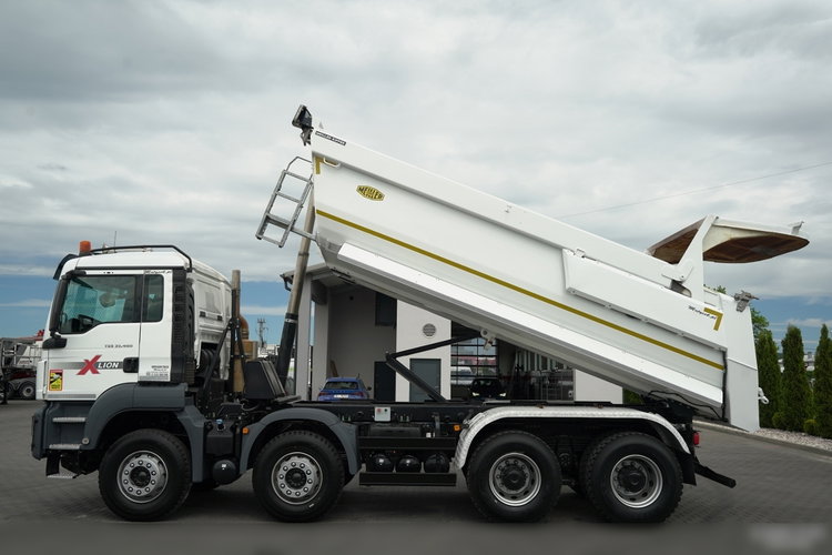 MAN TGS 35.460 / 8X4 / WYWROTKA TYLNOZSYPOWA / HYDROKLAPA / MEILLER KIPPER / AUTOMAT / OPONY 100% / PLANDEKA ELEKTRYCZNA /  EURO 6 zdjęcie 2