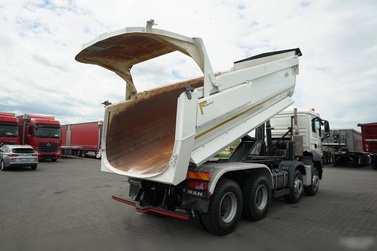 MAN TGS 35.460 / 8X4 / WYWROTKA TYLNOZSYPOWA / HYDROKLAPA / MEILLER KIPPER / AUTOMAT / OPONY 100% / PLANDEKA ELEKTRYCZNA /  EURO 6 zdjęcie 4