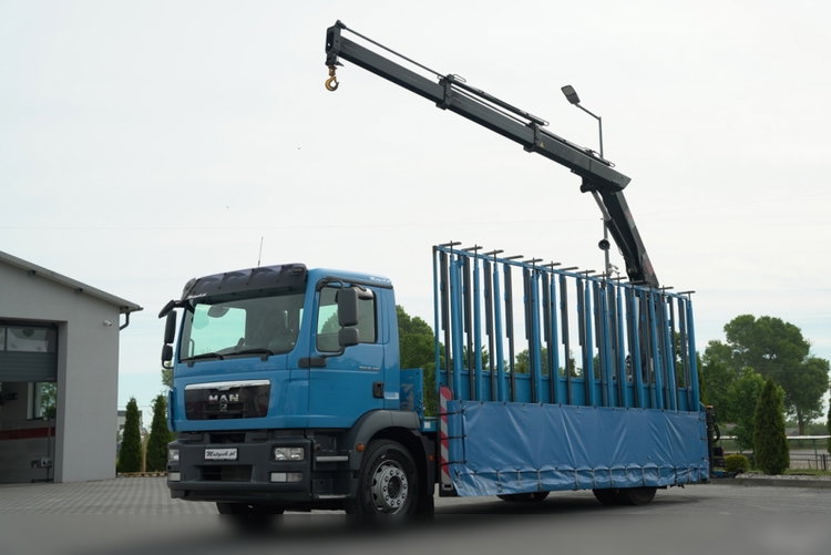 MAN TGM 18.290 / 4X2 / DO PRZEWOZU SZKŁA / HDS HIAB 122 E-2 / PLATFORMA  / UDŹWIG : 4 800 KG / STEROWANIE RADIOWE /   zdjęcie 1