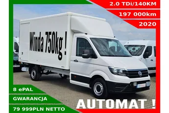 Volkswagen Crafter Kontener 8 ePAL 79999zł NETTO Winda 750kg 2.0 TDi/140KM