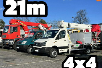 Volkswagen Crafter 4x4 Zwyżka 21m P210BK JIP Ogon udt Zasieg Boczny 16m Iveco 55S18 P7
