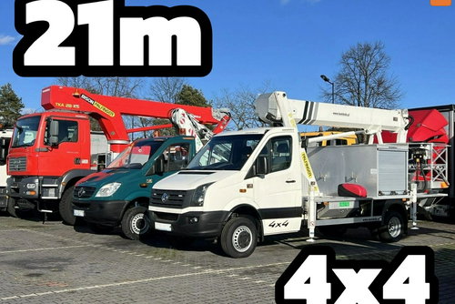 Volkswagen Crafter 4x4 Zwyżka 21m P210BK JIP Ogon udt Zasieg Boczny 16m Iveco 55S18 P7
