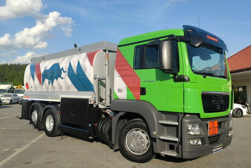 MAN TGA 26.400 Autocysterna z Dystrybucją Ważne TDT 3-Komory Licznik w 15''Hectronic Drukarka Wydawka Zwijadło oś Skrętna