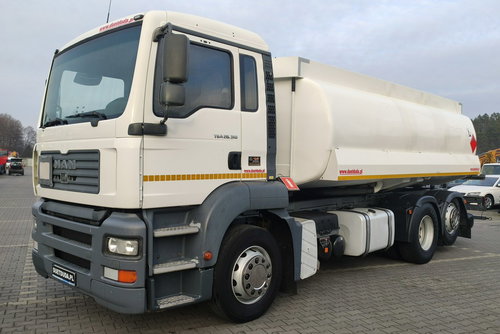 MAN TGA 26.310 Autocysterna z Dystrybucją 3-Komory Licznik Drukarka Wydawka Zwijadło