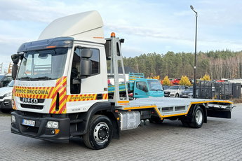 Iveco EUROCARGO 120E25 E6 Laweta Zagłebiana Platforma Pomoc Drogowa Skrzynia Ładowność: 5.980kg Wyciągarka Nowy Najazd 7.7m Super Stan