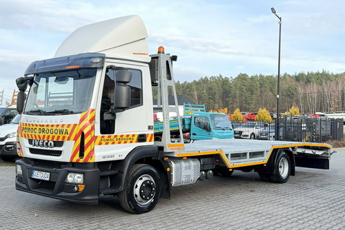 Iveco EUROCARGO 120E25 E6 Laweta Zagłebiana Platforma Pomoc Drogowa Skrzynia Ładowność: 5.980kg Wyciągarka Nowy Najazd 7.7m Super Stan