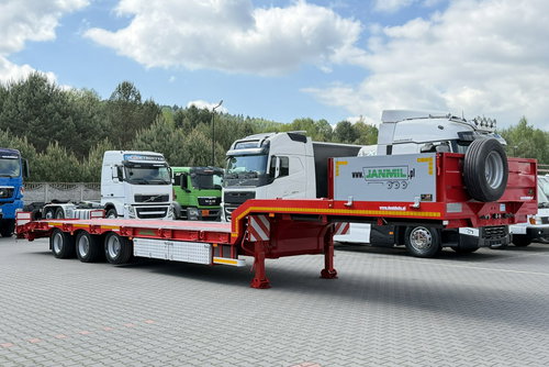 BODEX NN3J Ładowność: 26.500kg 3osie SAF Przednia Podnoszona WABCO JANMIL Poszerzenia Waga 9000kg 2021r Niskopodwoziowa Laweta Kassbohrer