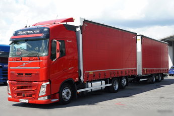 Volvo FH 460 / ZESTAW TANDEM / 120 M3 / PRZEJAZDOWY / I-SAVE / KLIMA POSTOJOWA / OŚ PODNOSZONA SKRĘTNA / WIELTON / PLANDEKA ZBROJONA 6x2
