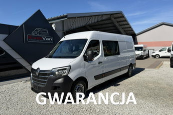 Renault Master max L3H2 7 osobowy brygadówka lift doka 69tys.km pełna opcja