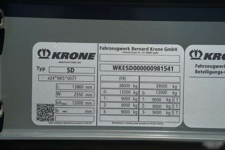 Krone / FIRANKA MULDA DO STALI - 9 M / OŚ PODNOSZONA / COILMULDA / KOSZ NA PALETY  zdjęcie 30